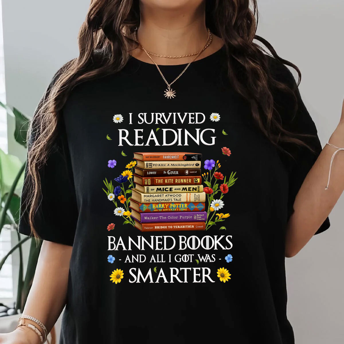 I Survived Reading Banned Books - Personalized 2D Unisex T-shirt