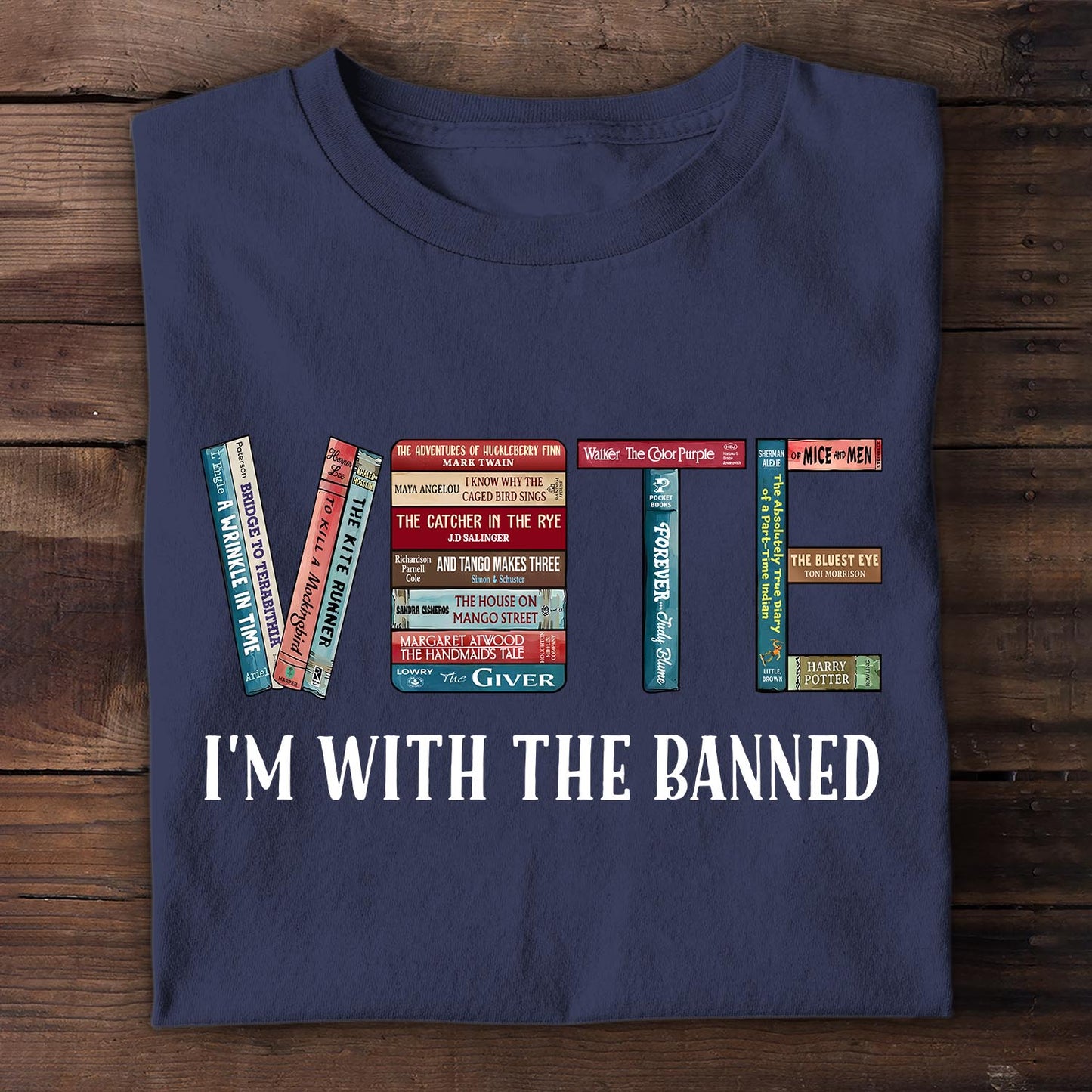I'm With The Banned V Book Lovers Gift TSB552