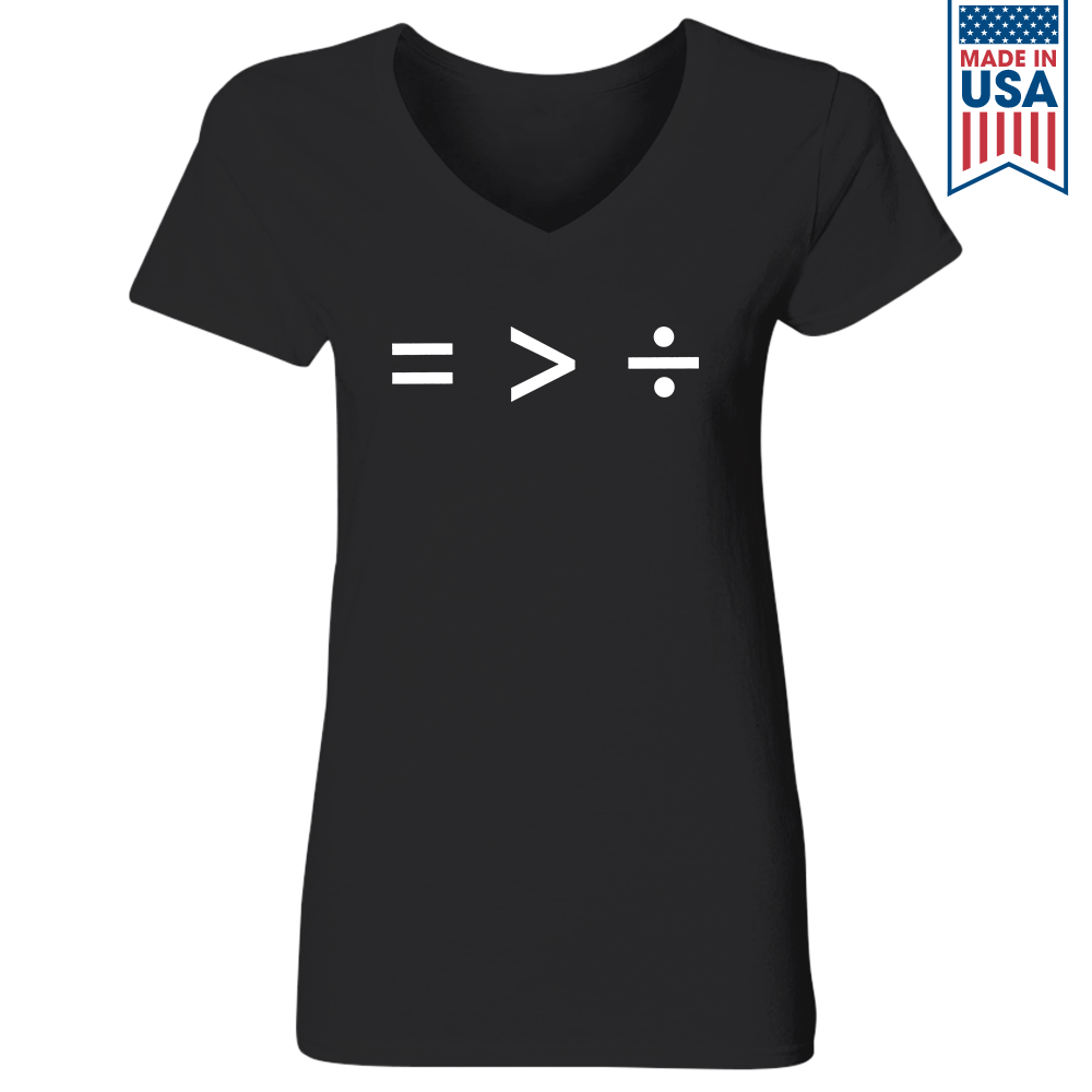 Equality Is Greater Than Division Book Lovers Gift Women's V-neck T-shirt TSVB372