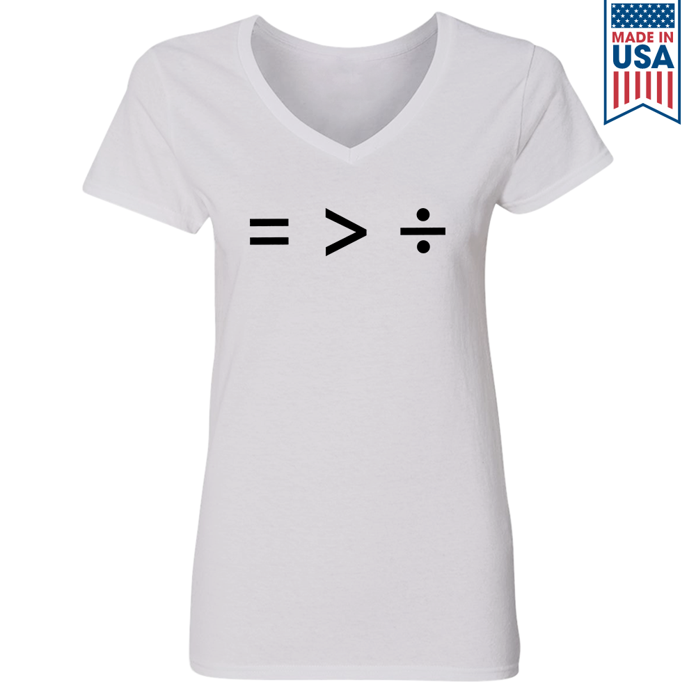 Equality Is Greater Than Division Book Lovers Gift Women's V-neck T-shirt TSVW371