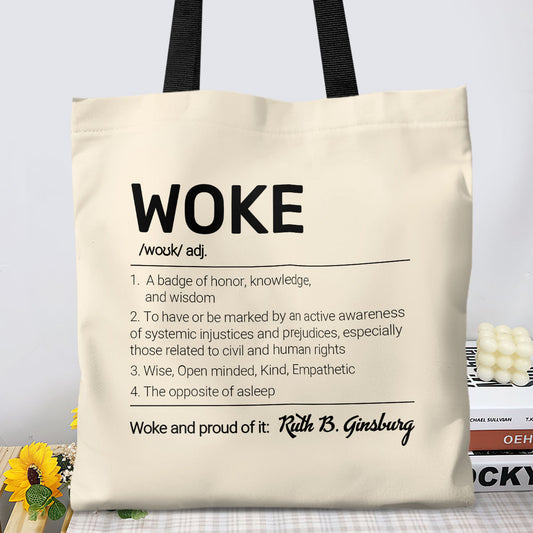 WOKE Definition - Personalized Tote Bag