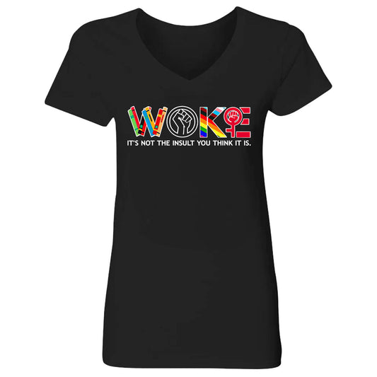 Woke - Personalized Women's V-neck T-shirt
