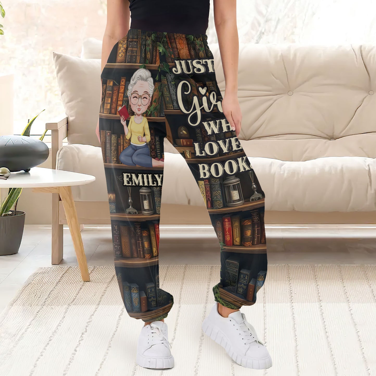 Just A Girl Who Loves Books - Personalized Sweatpants