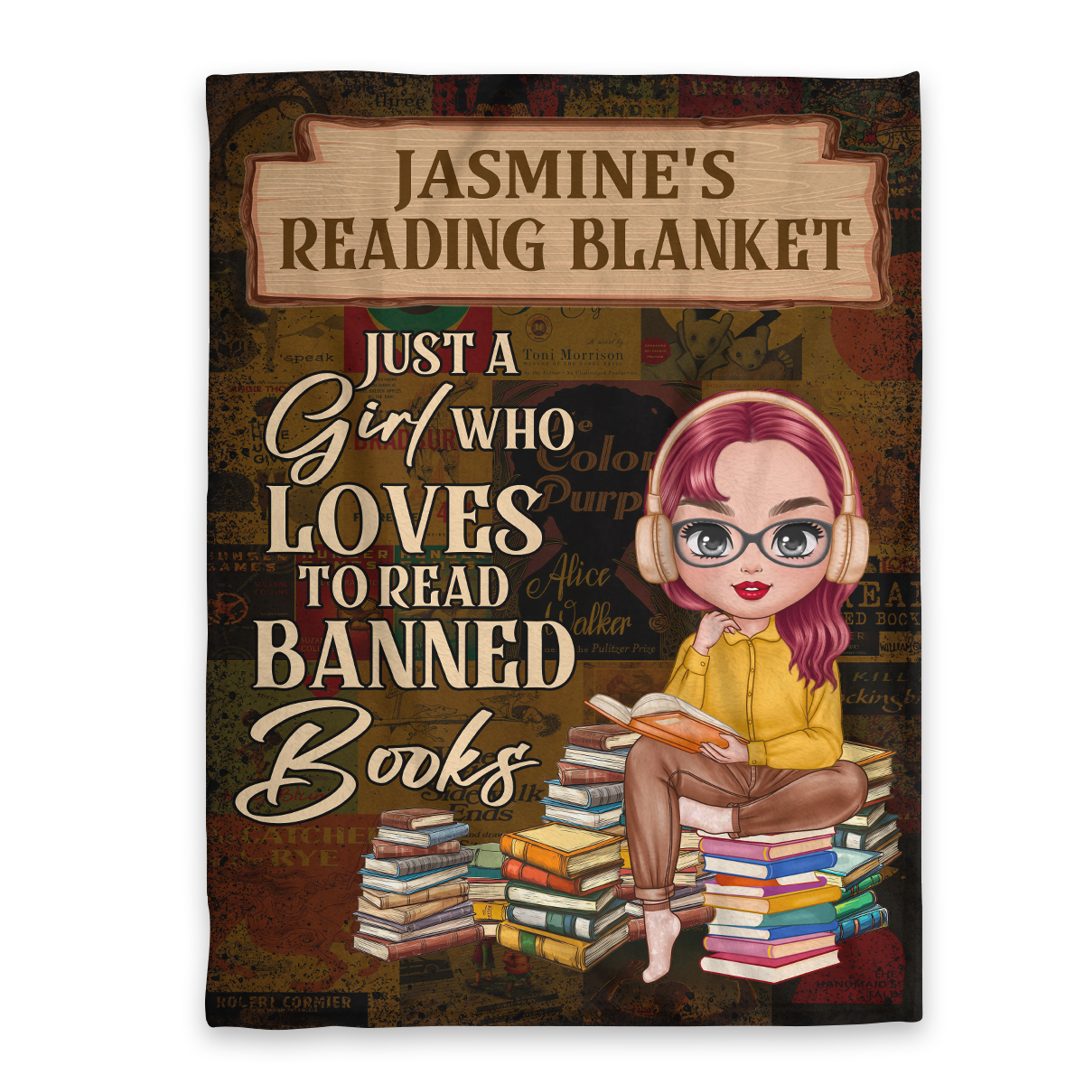 Just A Girl Who Loves To Read Banned Books - Personalized Fleece Blanket