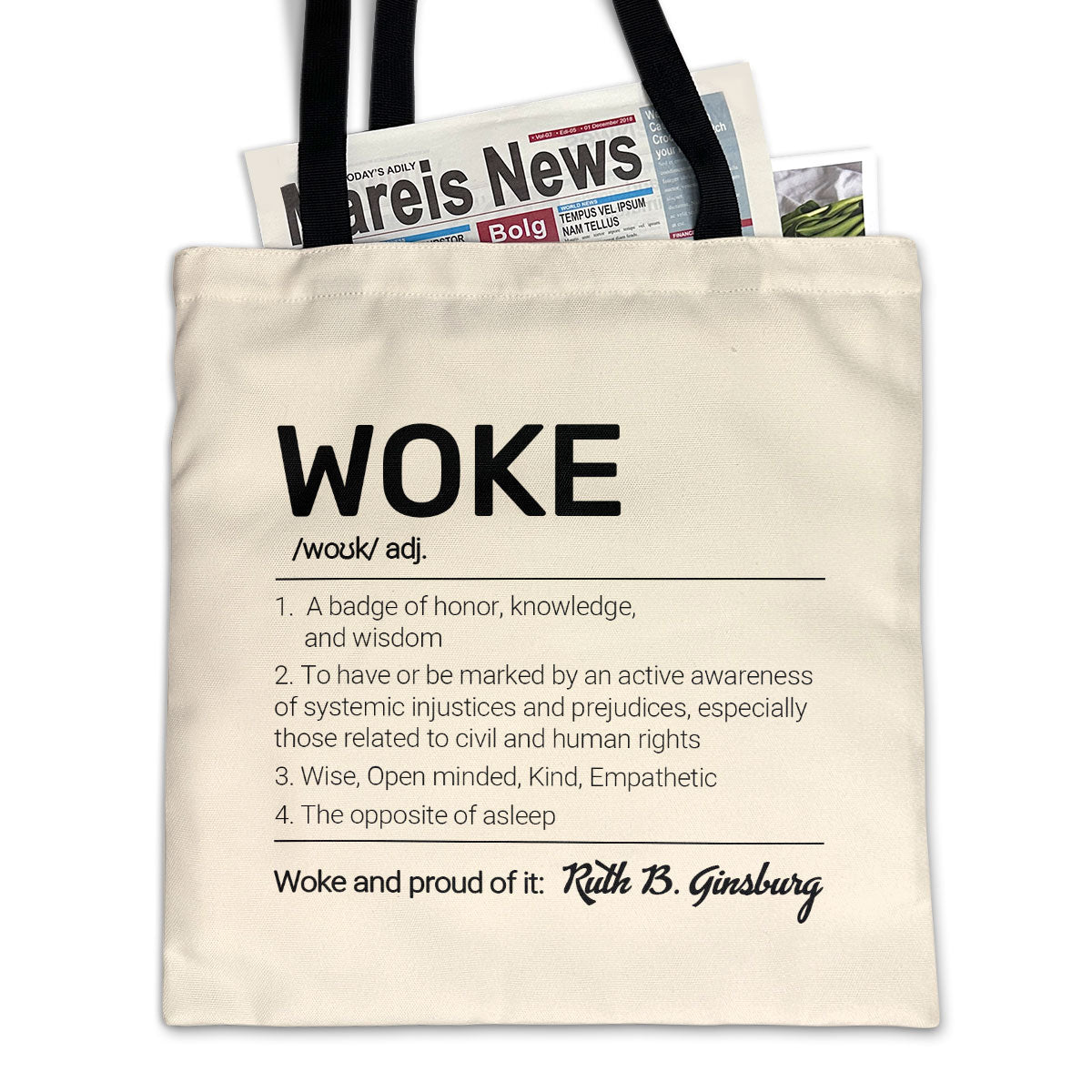 WOKE Definition - Personalized Tote Bag