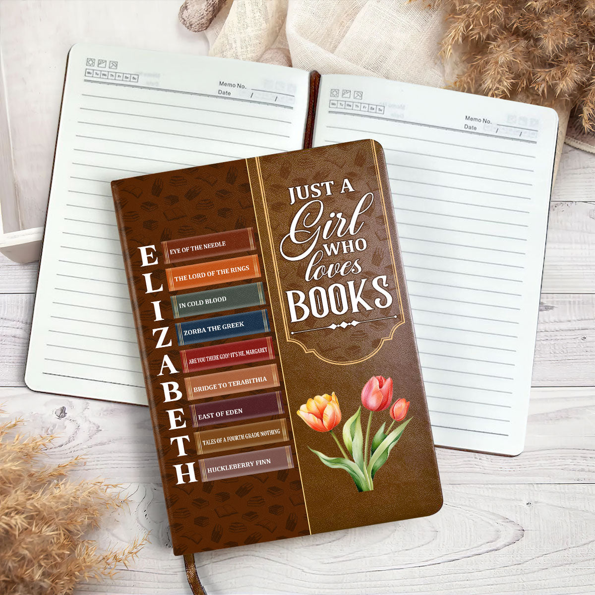 Just A Girl Who Loves Book - Personalized Leather Cover Notebook