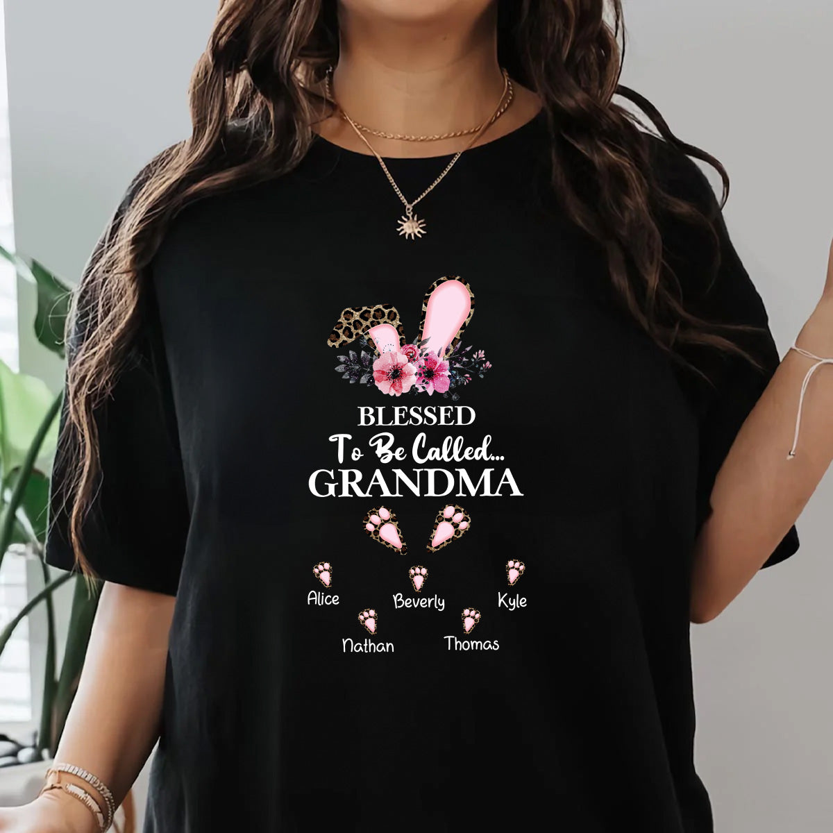 Blessed To Be Called Grandma - Personalized Unisex T-shirt