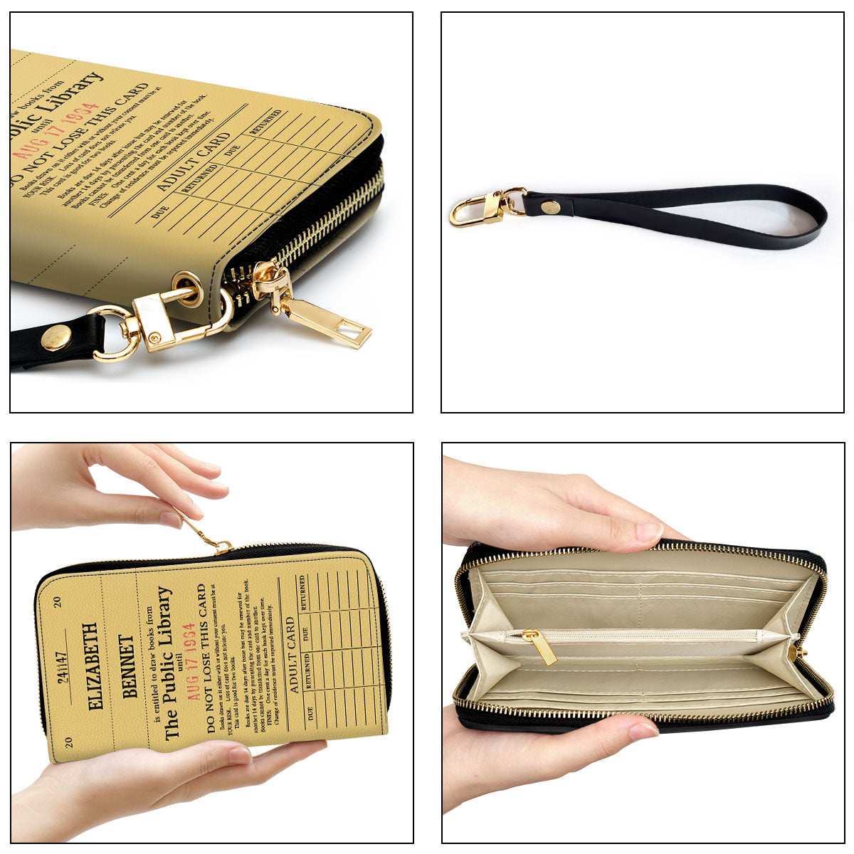 Custom Library Card - Personalized Clutch Purse