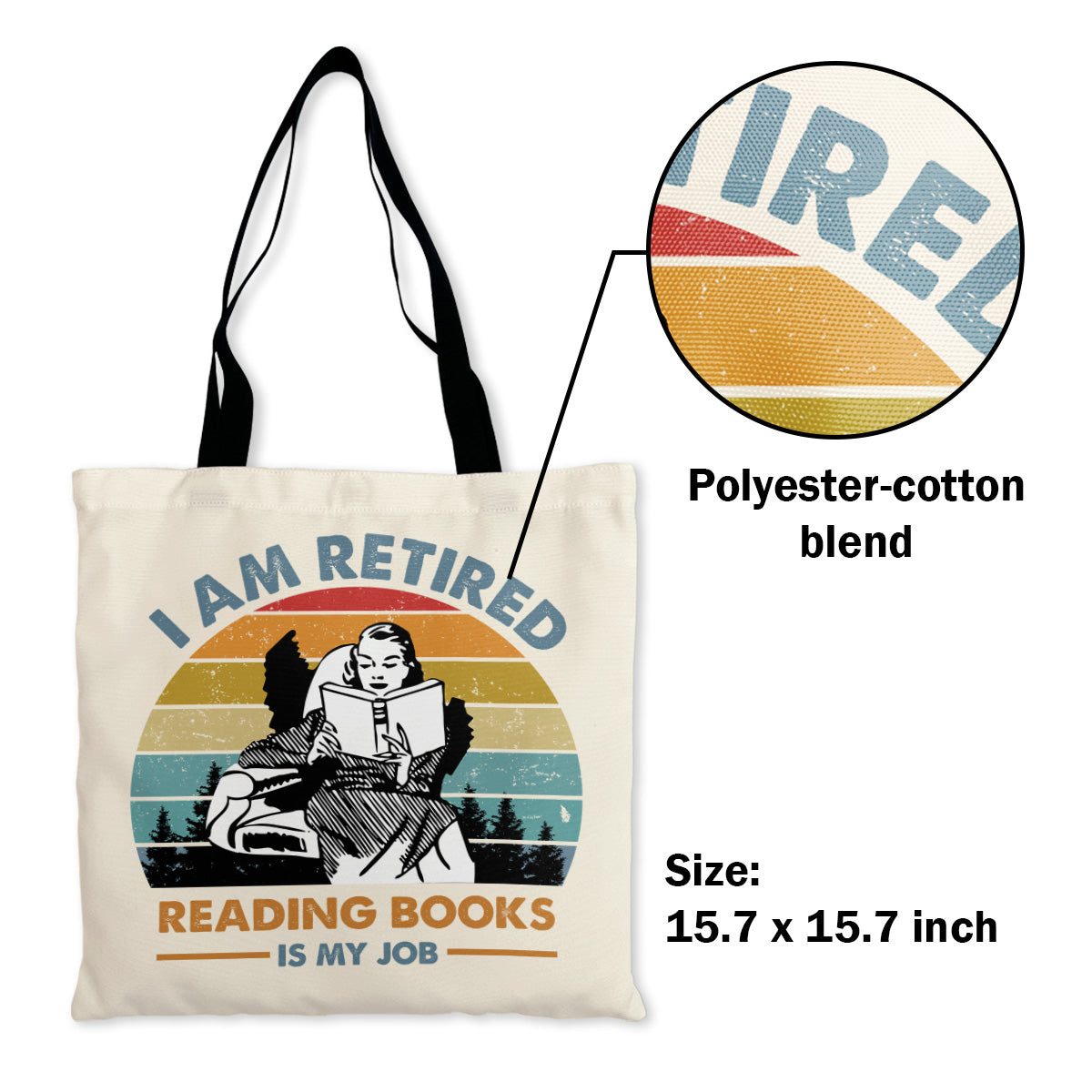 I Am Retired Reading Books Is My Job Book Lovers Gift TBW01