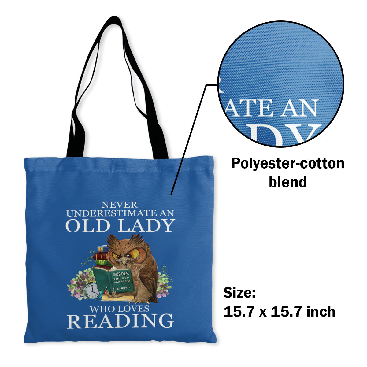 Never Underestimate An Old Lady Who Loves Reading Book Lovers Gift TBF08