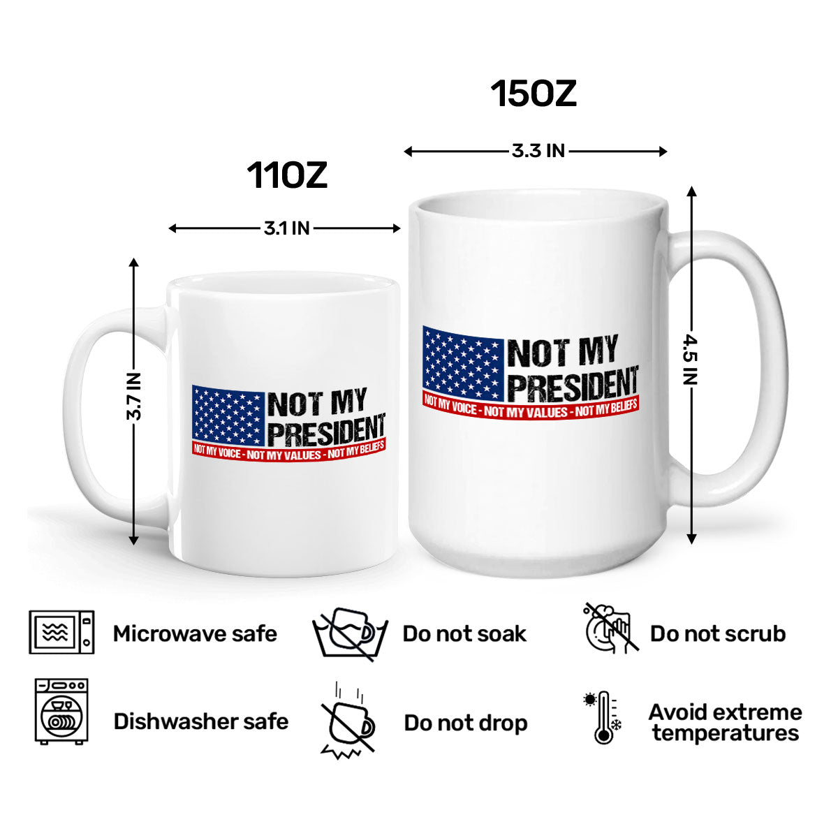 Not My President - Ceramic Coffee Mug