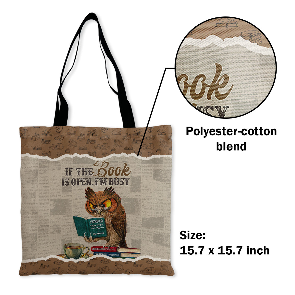 If The Book Is Open I'm Busy Book Lovers Gift TBF03