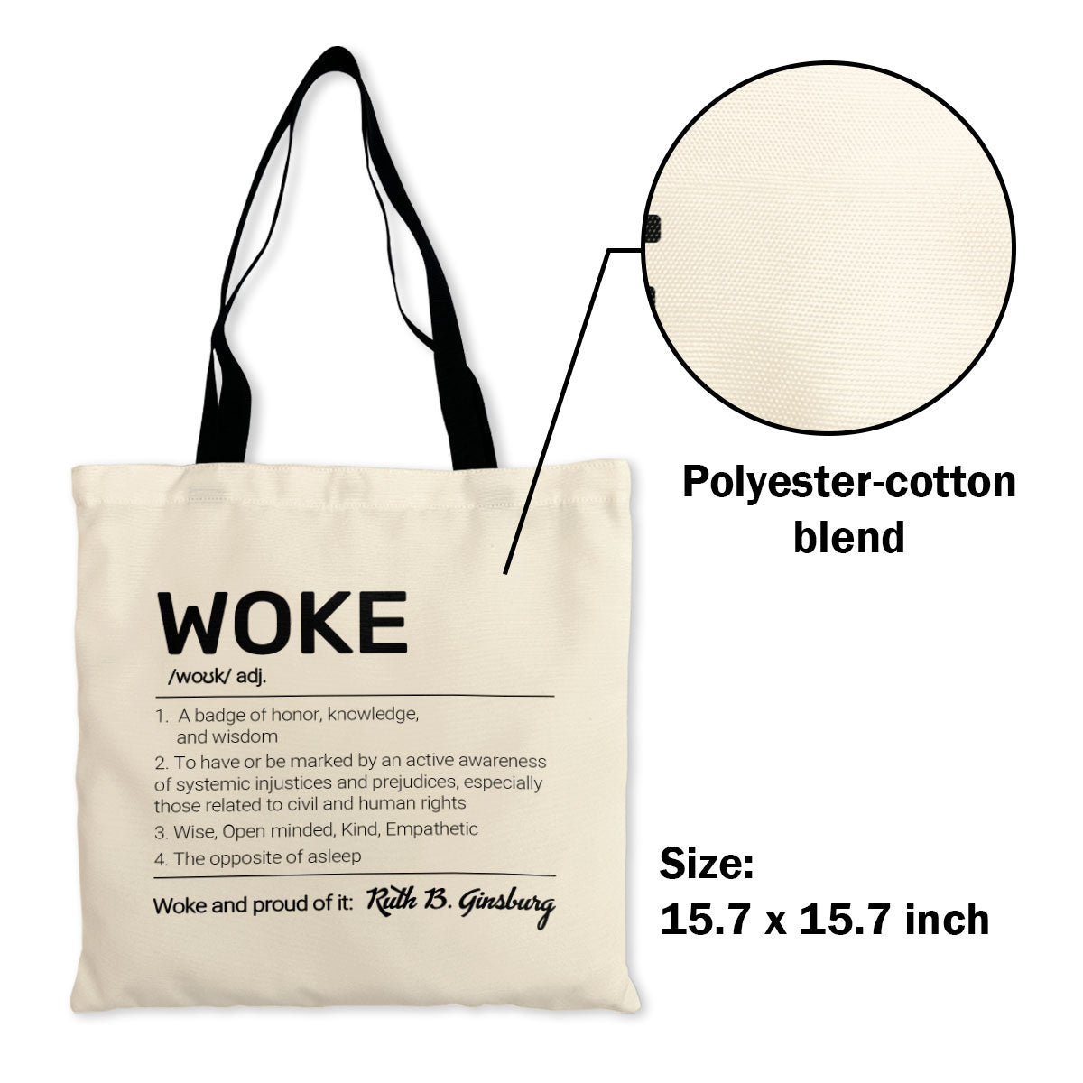 WOKE Definition - Personalized Tote Bag