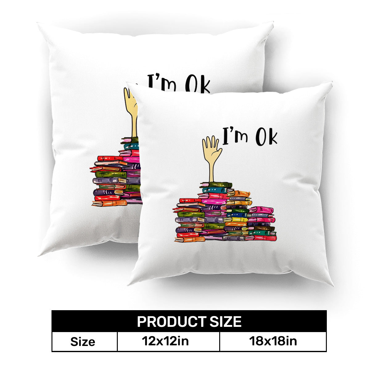 I'm OK It's Fine I'm Fine Everything's Fine Book Lovers Gift PILS21