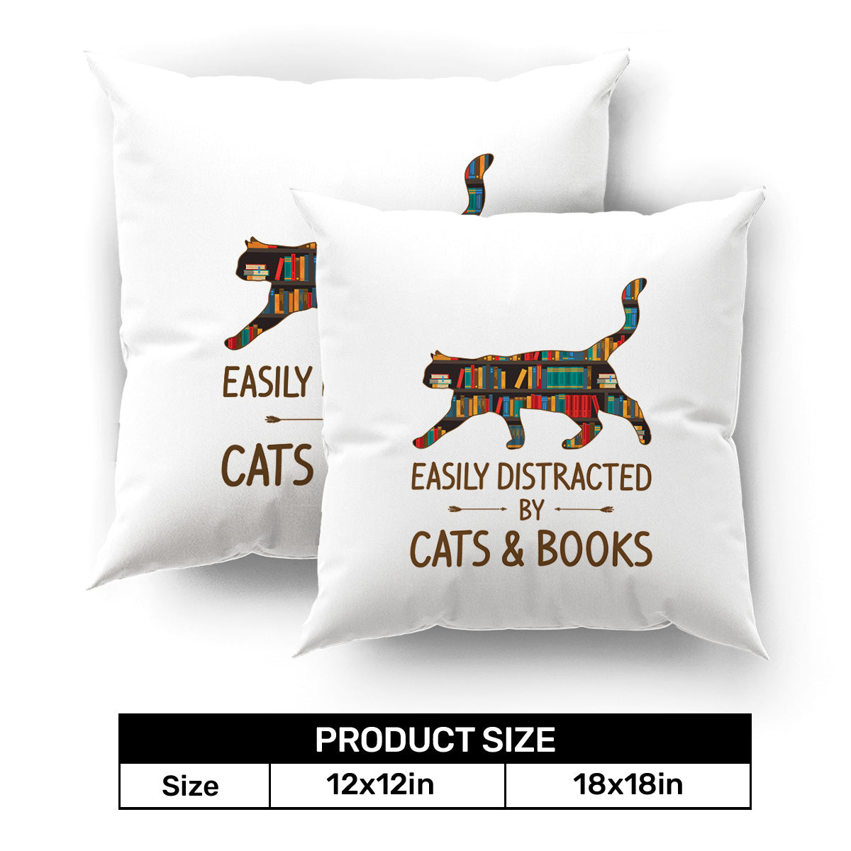 Easily Distracted By Cats And Books Book Lovers Gift PILS39