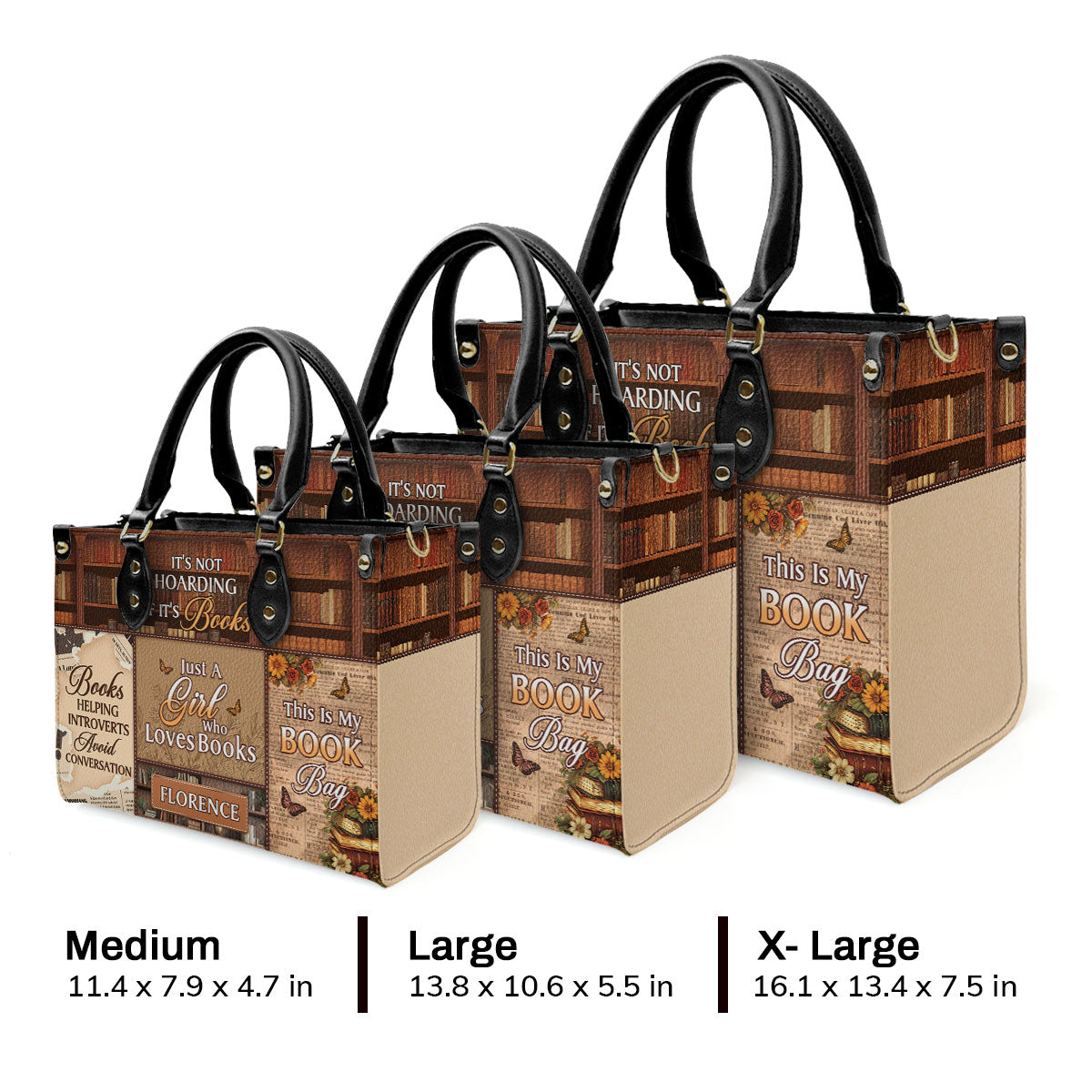 Just A Girl Who Loves Books - Personalized Leather Handbag