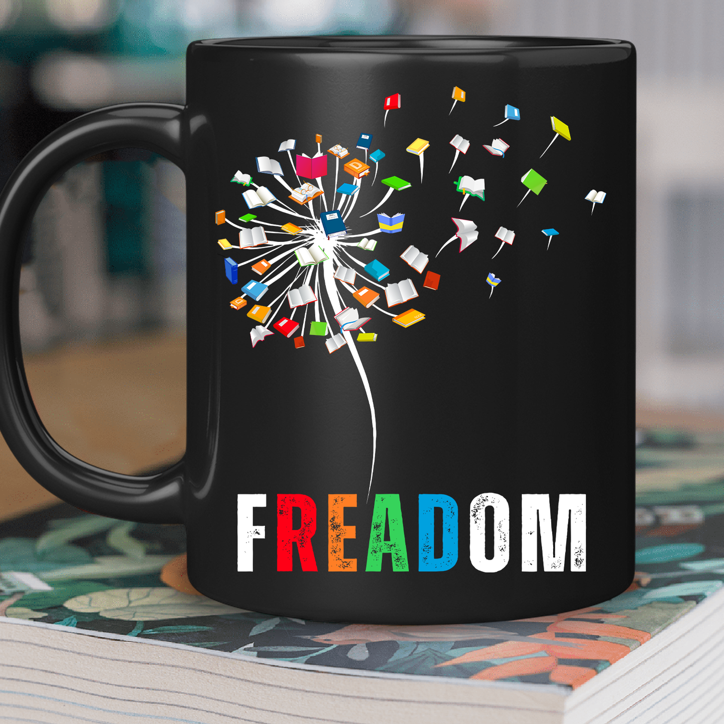 Dandelion Freadom Book Lover Gift MUGB170