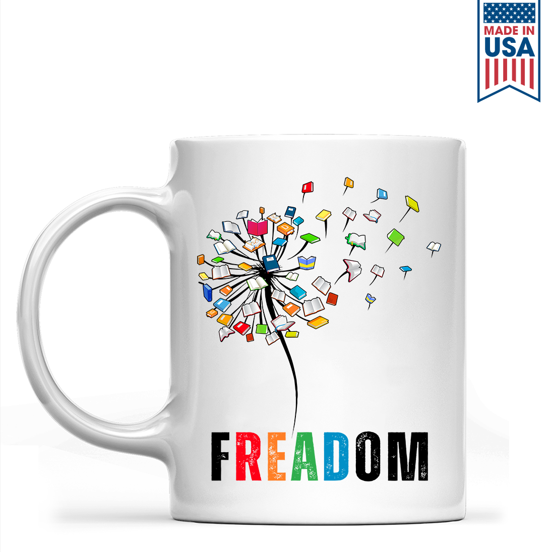 Dandelion Freadom Book Lover Gift MUGW169