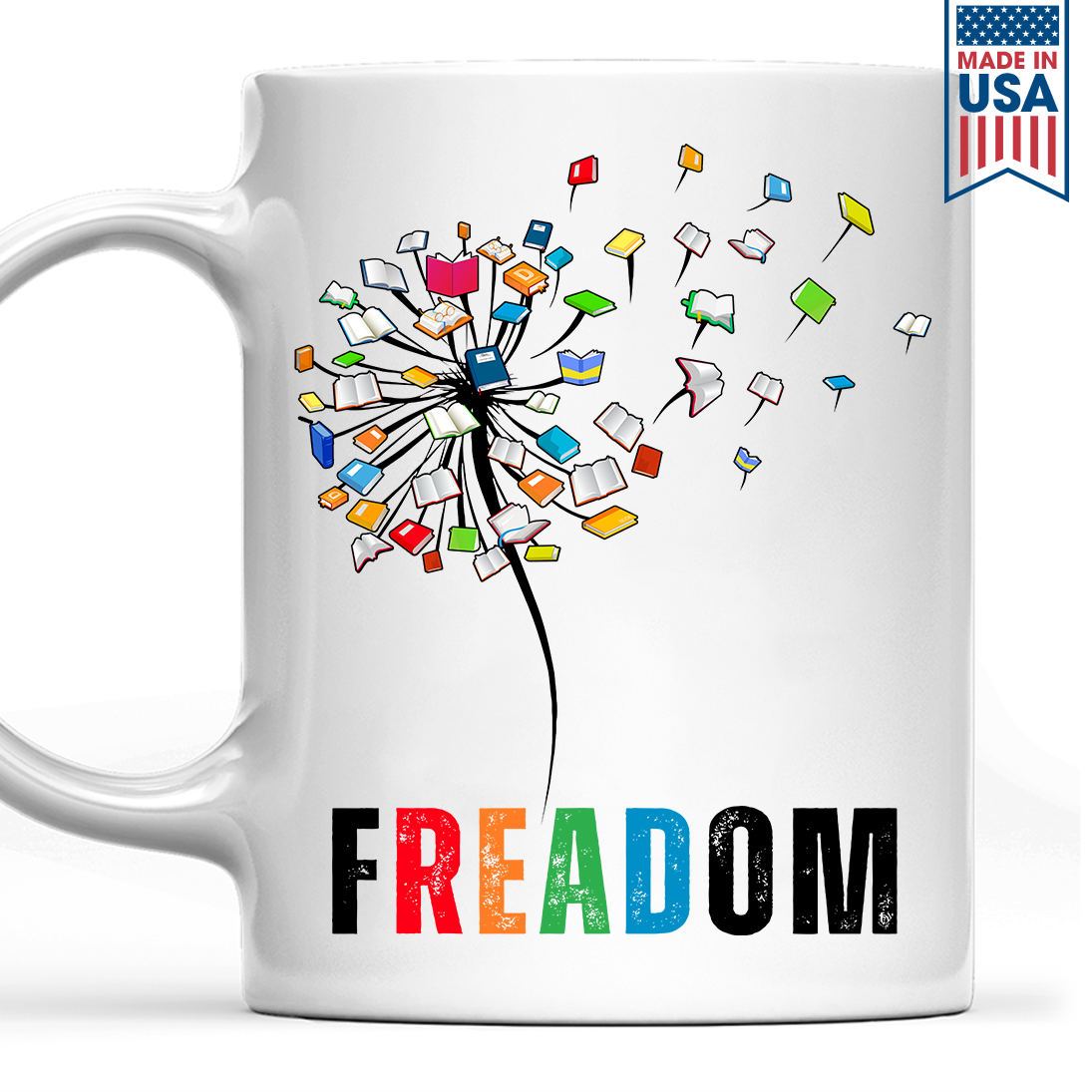 Dandelion Freadom Book Lover Gift MUGW169