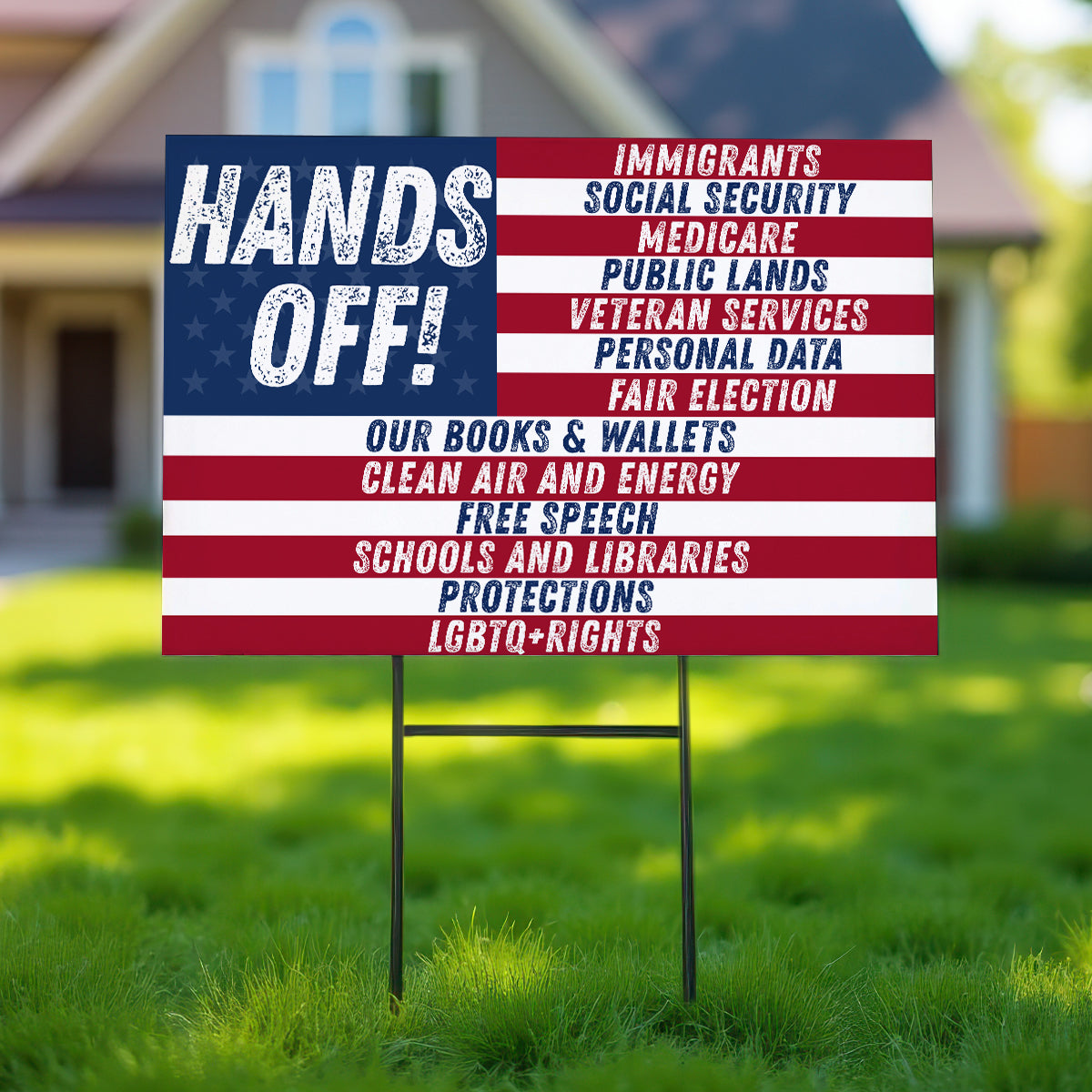Hands off - Yard Sign
