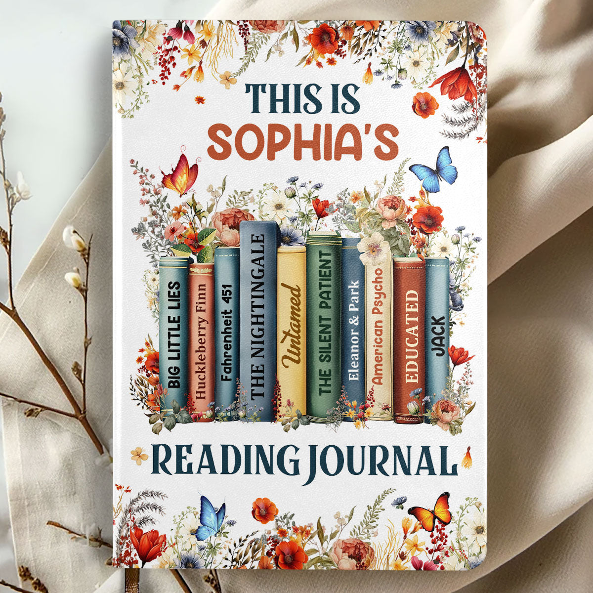 This Is My Reading Journal - Personalized Leather Cover Notebook