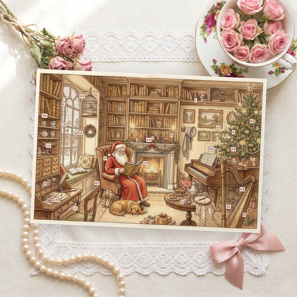 The Heroines' Library – Classic Literature Advent Calendar - Personalized Advent Calendar Card