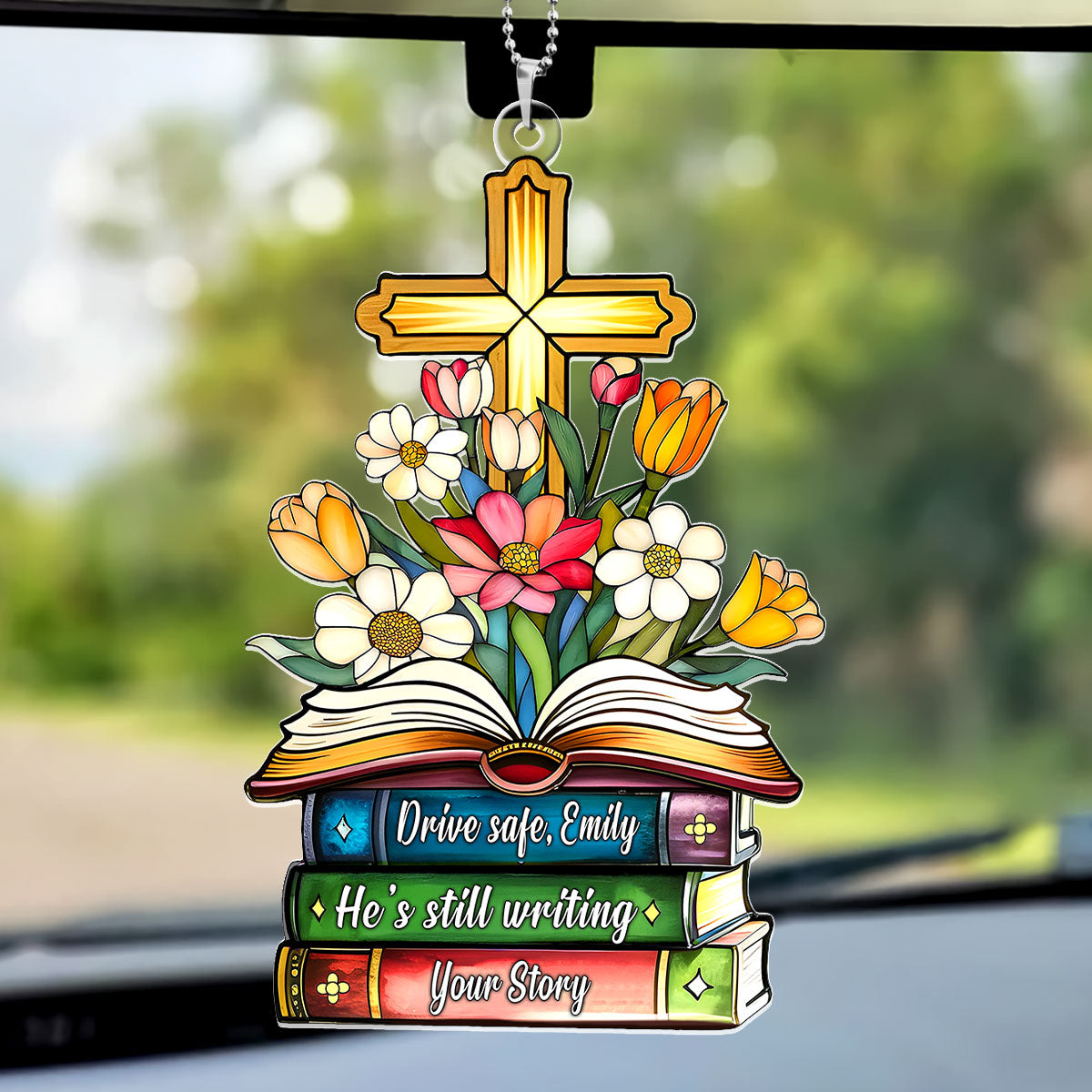 Trust In God - Personalized Car Acrylic Hanging Ornament