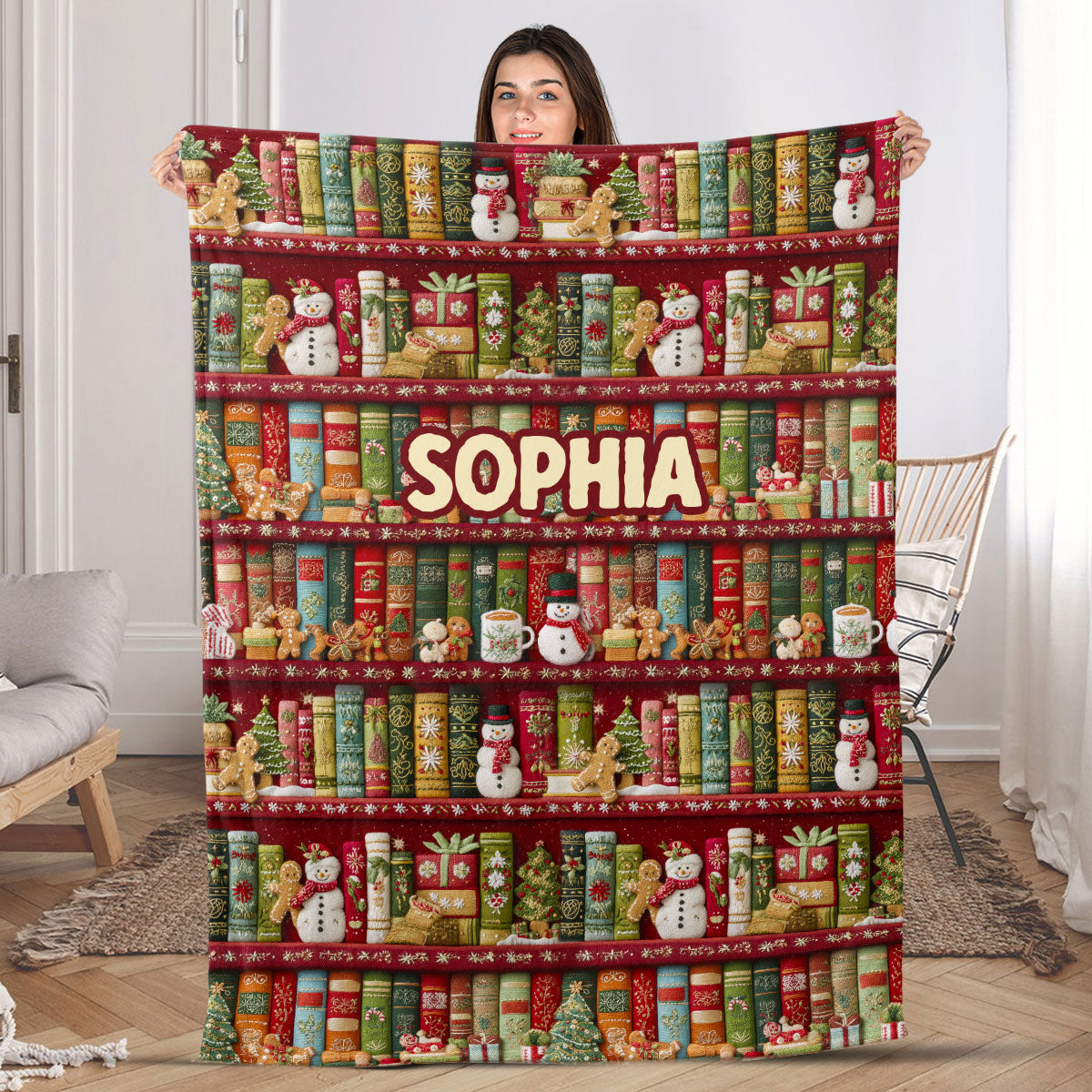 My Christmas Reading Blanket - Personalized Fleece Blanket