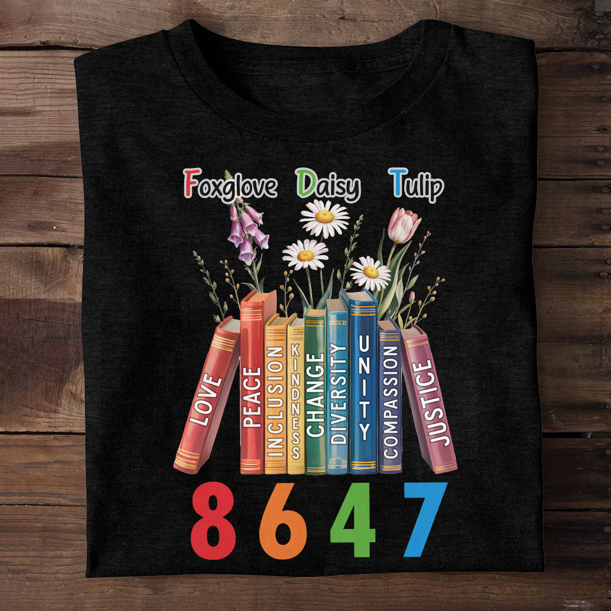 Gift For Flower Lovers - Floral Foxglove Daisy Tulip 8647 - Unisex
