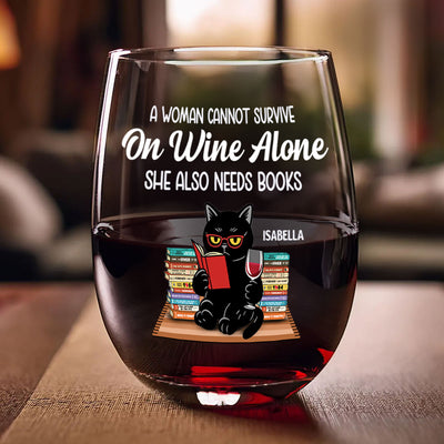 A Woman Cannot Survive On Wine Alone Black Cat