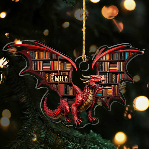How To Train Your Book Dragon - Personalized 1-Layer Acrylic Ornament