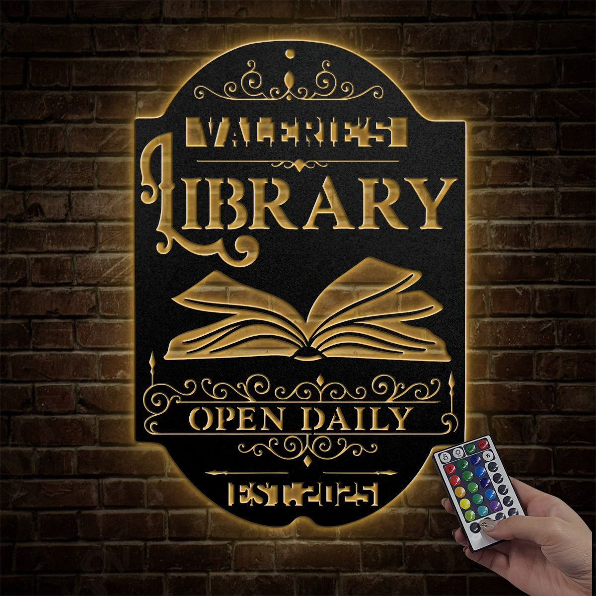 Your Library - Personalized Metal Wall Art Sign