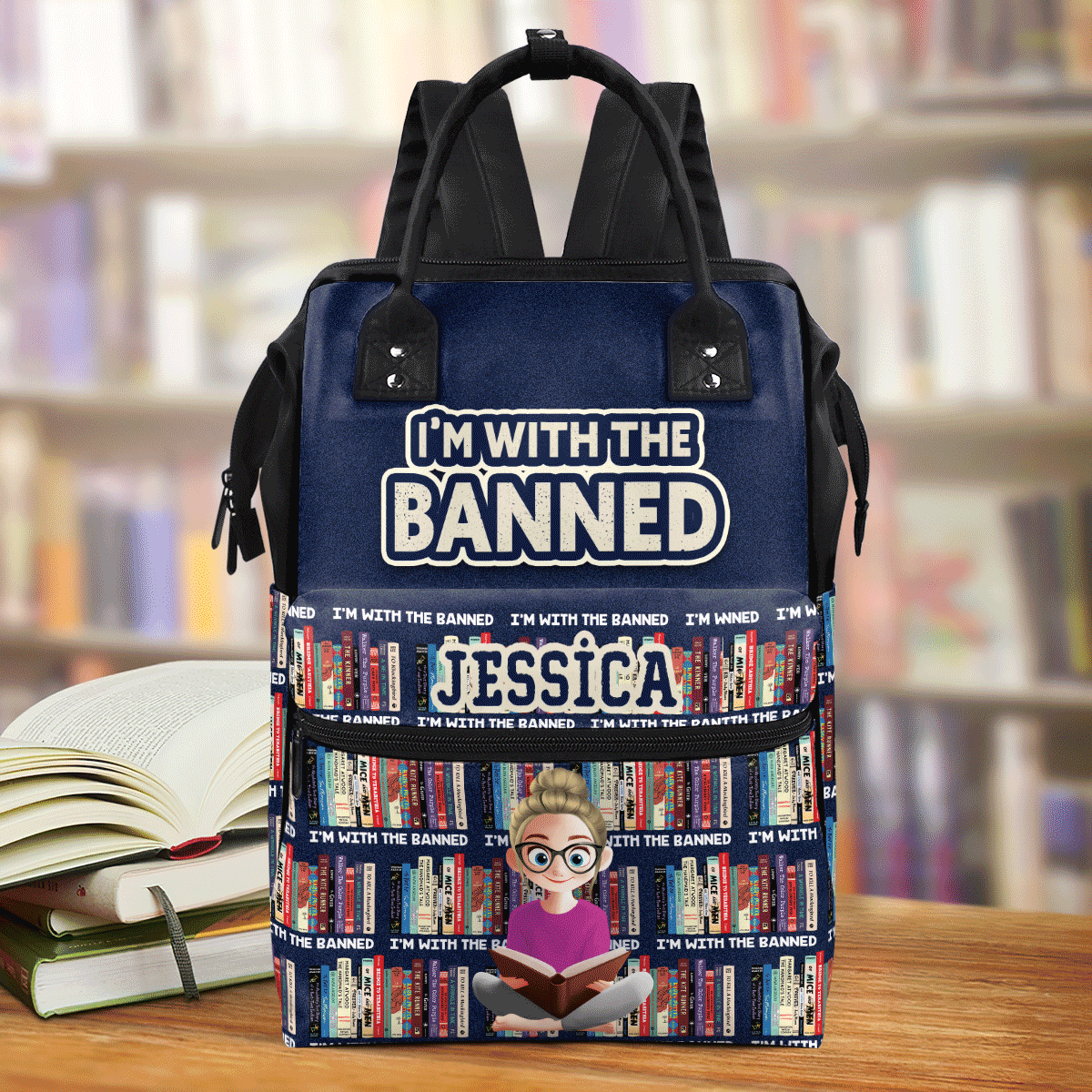Stand With The Banned - Personalized Duckbilled Backpack