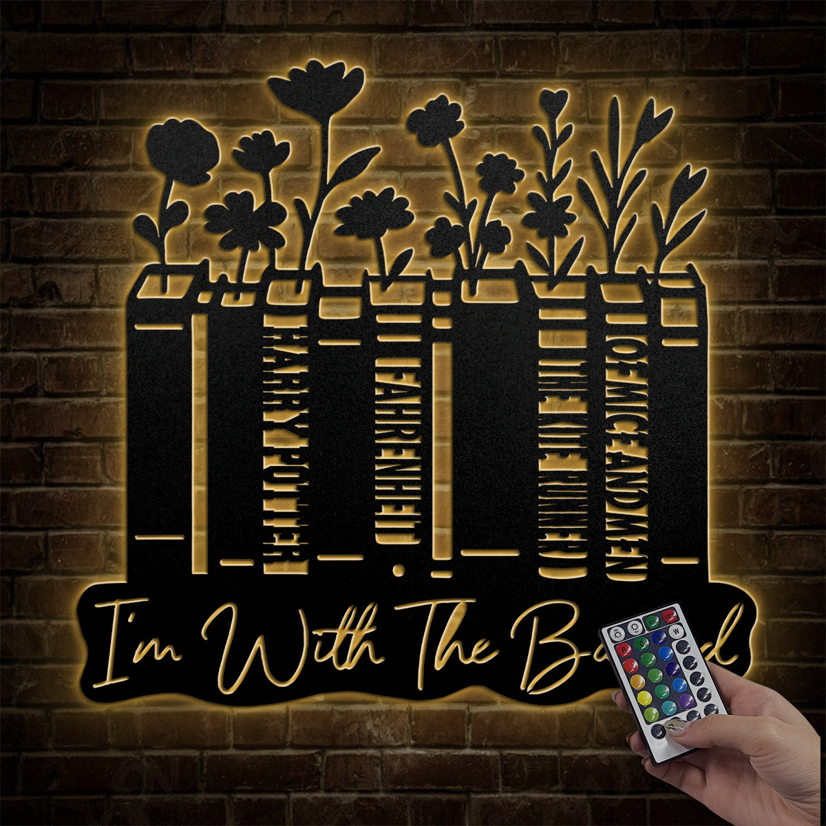 I'm With The Banned - Personalized Metal Wall Art Sign