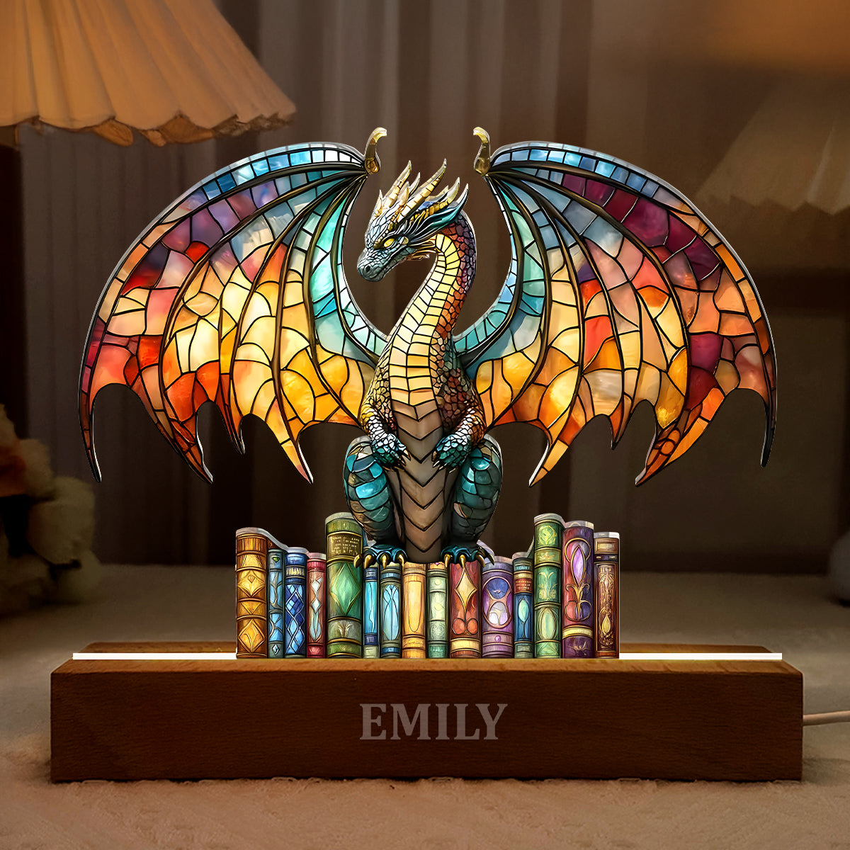 I'm A Bookdragon - Personalized Acrylic Plaque Night Light
