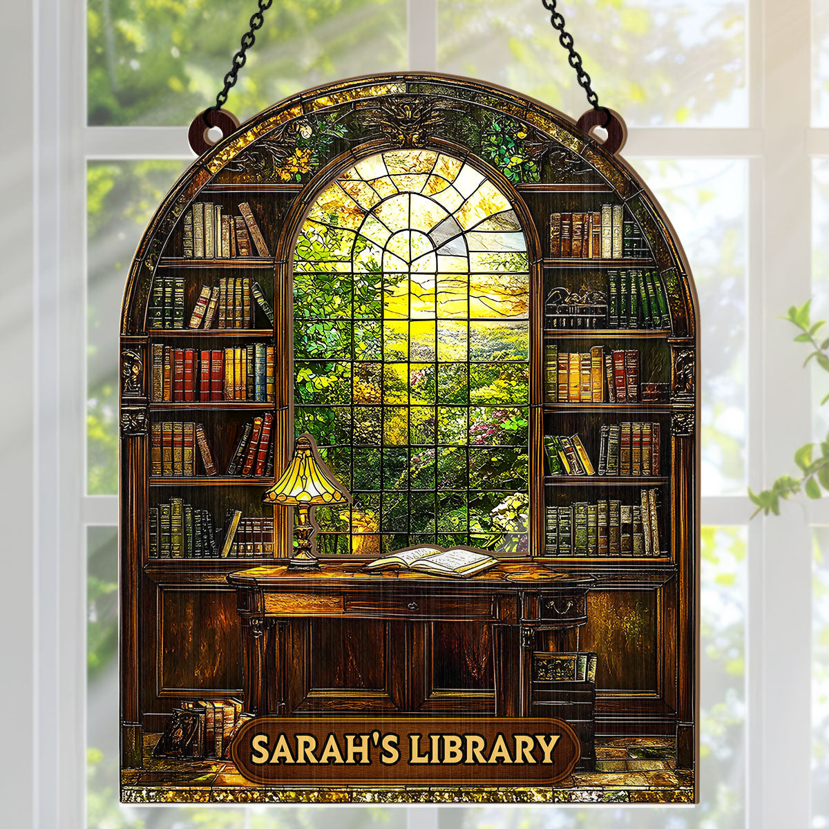Your Library - Personalized Acrylic Suncatcher