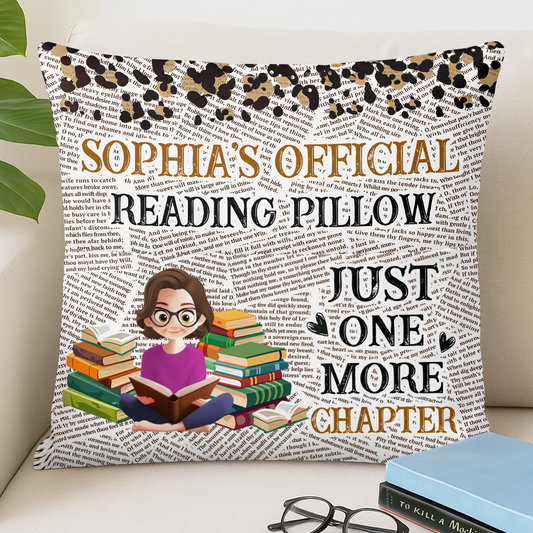 Just One More Chapter - Personalized Pocket Pillow
