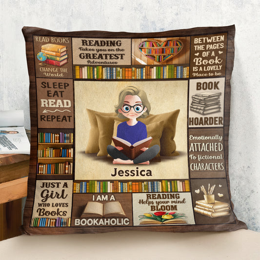 Read Books Change The World - Personalized Crystal Velvet Pillow