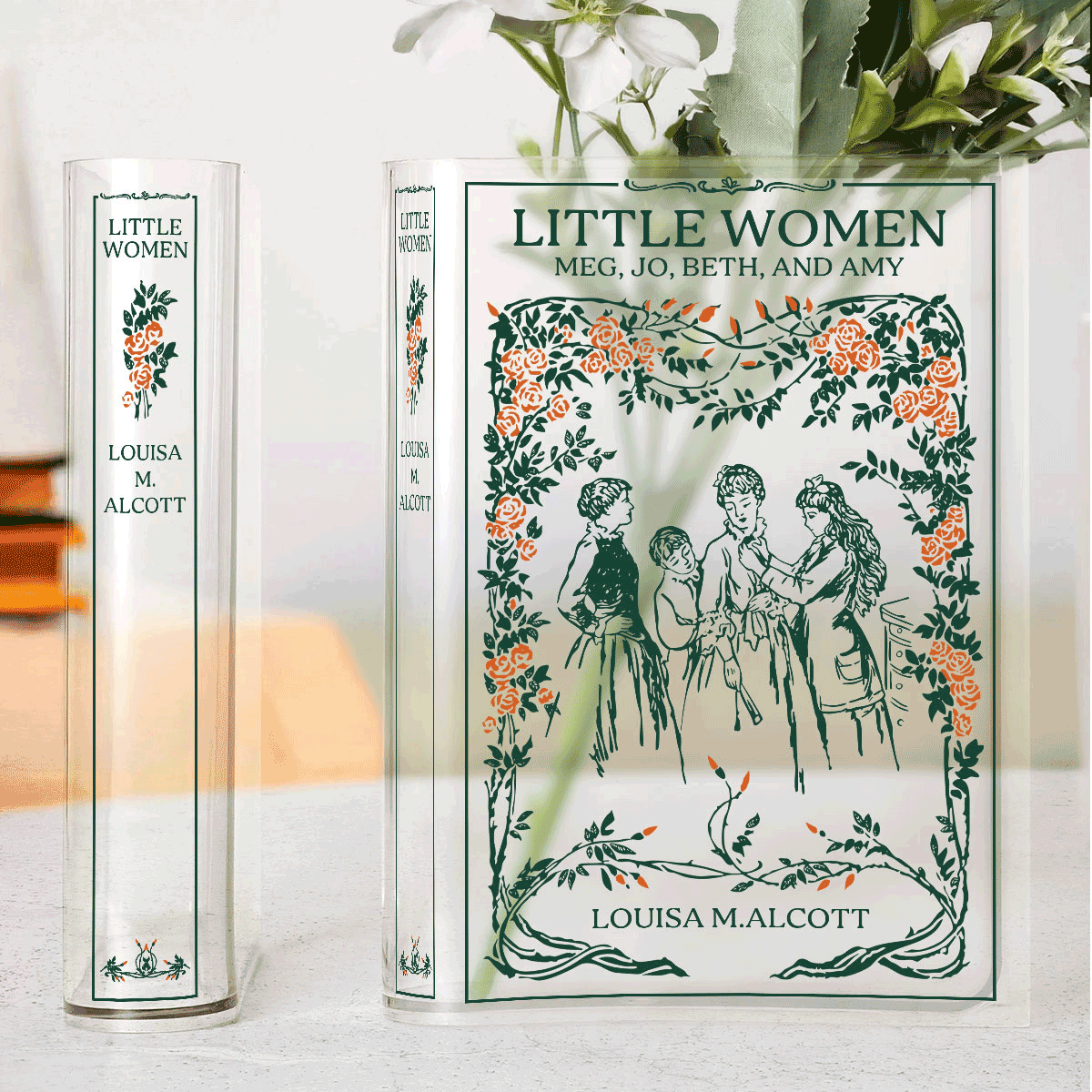Little Women - Personalized Acrylic Book Vase