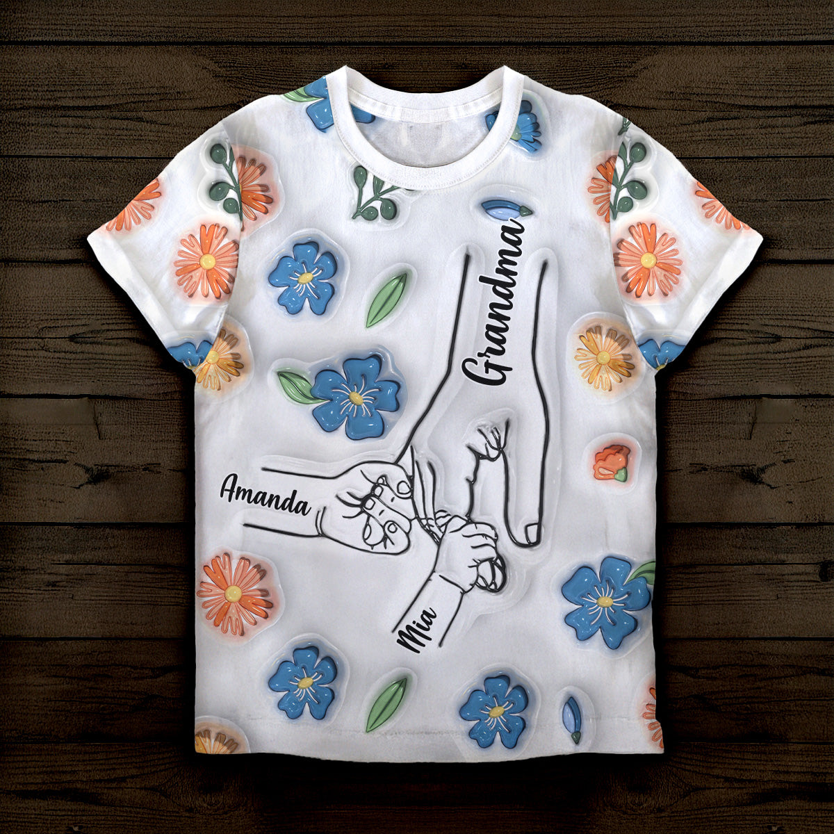 Hold My Hand - Personalized All-Over-Print T-Shirt
