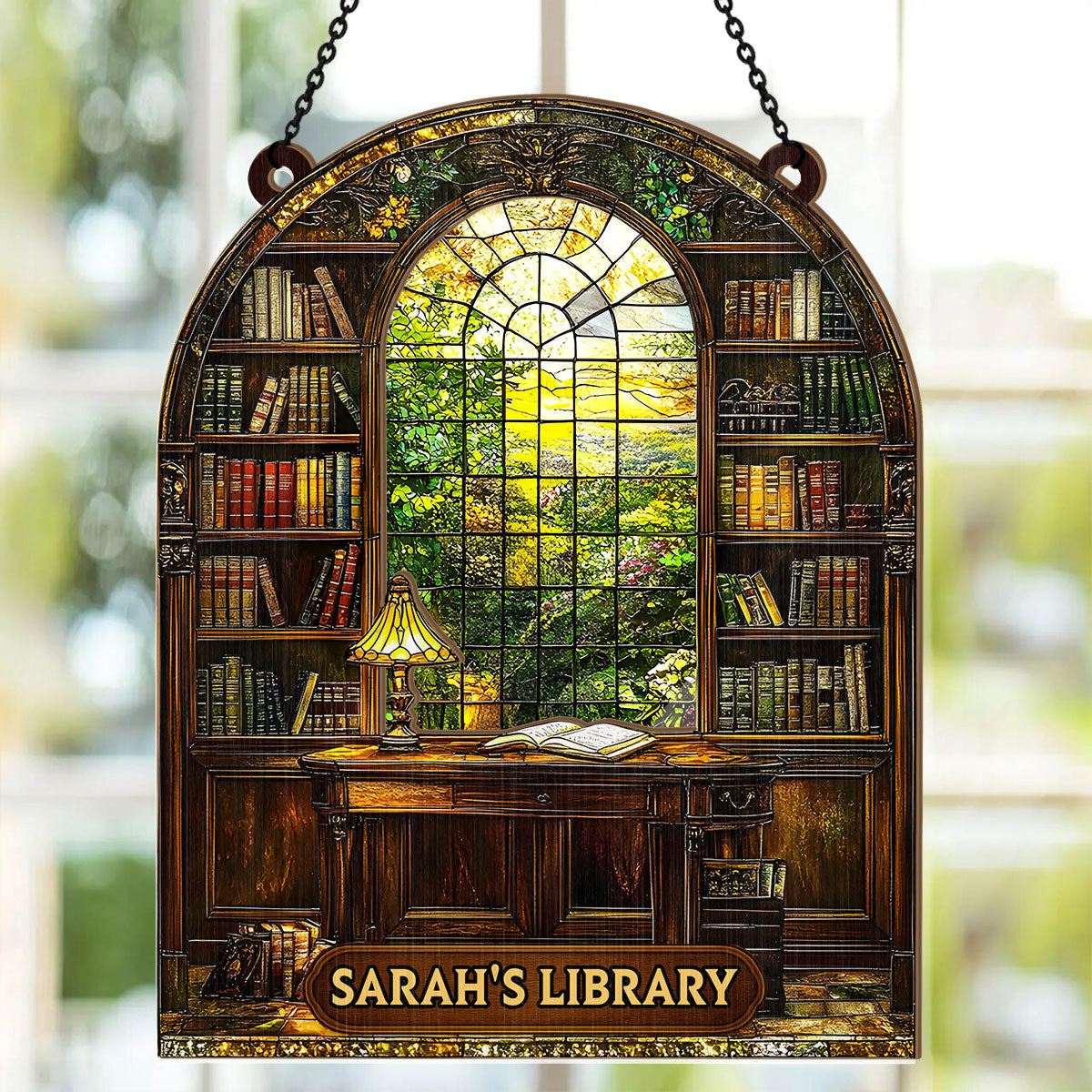 Your Library - Personalized Acrylic Suncatcher