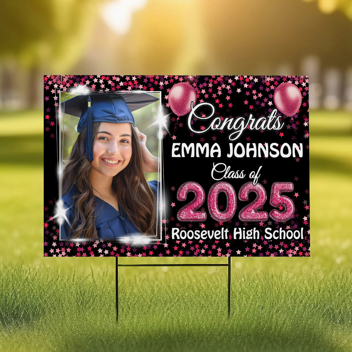 Congrats 2025 Senior - Personalized Yard Sign
