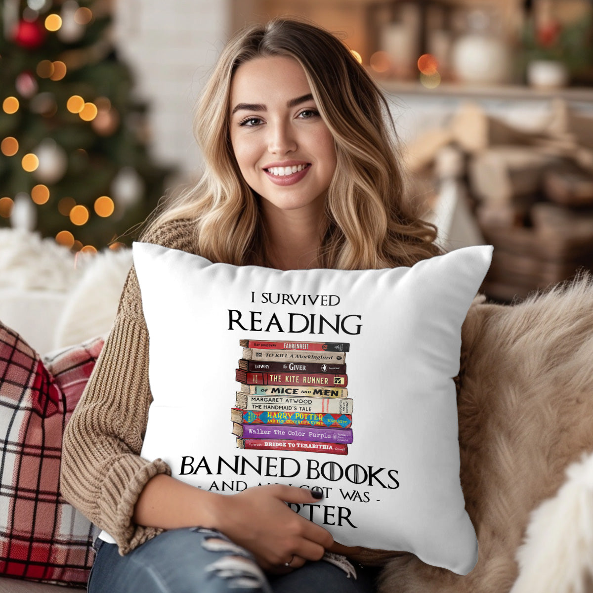 I Survived Reading Banned Books And All I Got Was Smarter Book Lover Gift PIL193