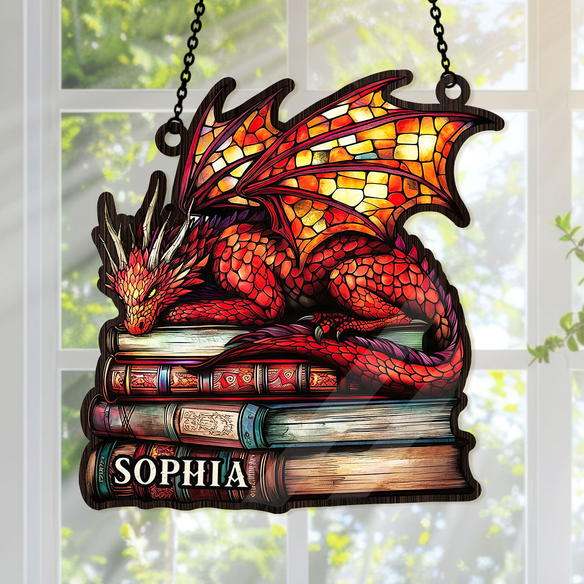 Fantasy Dragon - Personalized Window Hanging Suncatcher