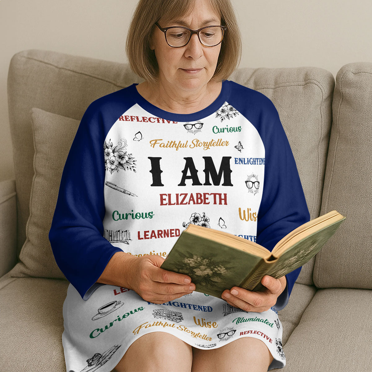 God Says I Am - Personalized Sleep Tee