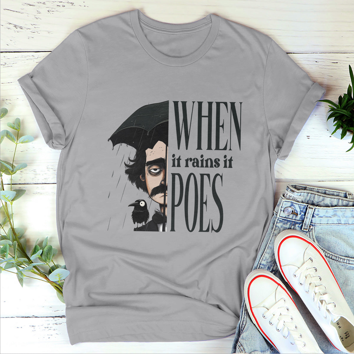 When It Rains It Poes - Personalized Unisex T-shirt