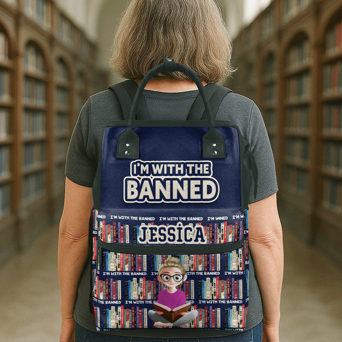 Stand With The Banned - Personalized Duckbilled Backpack