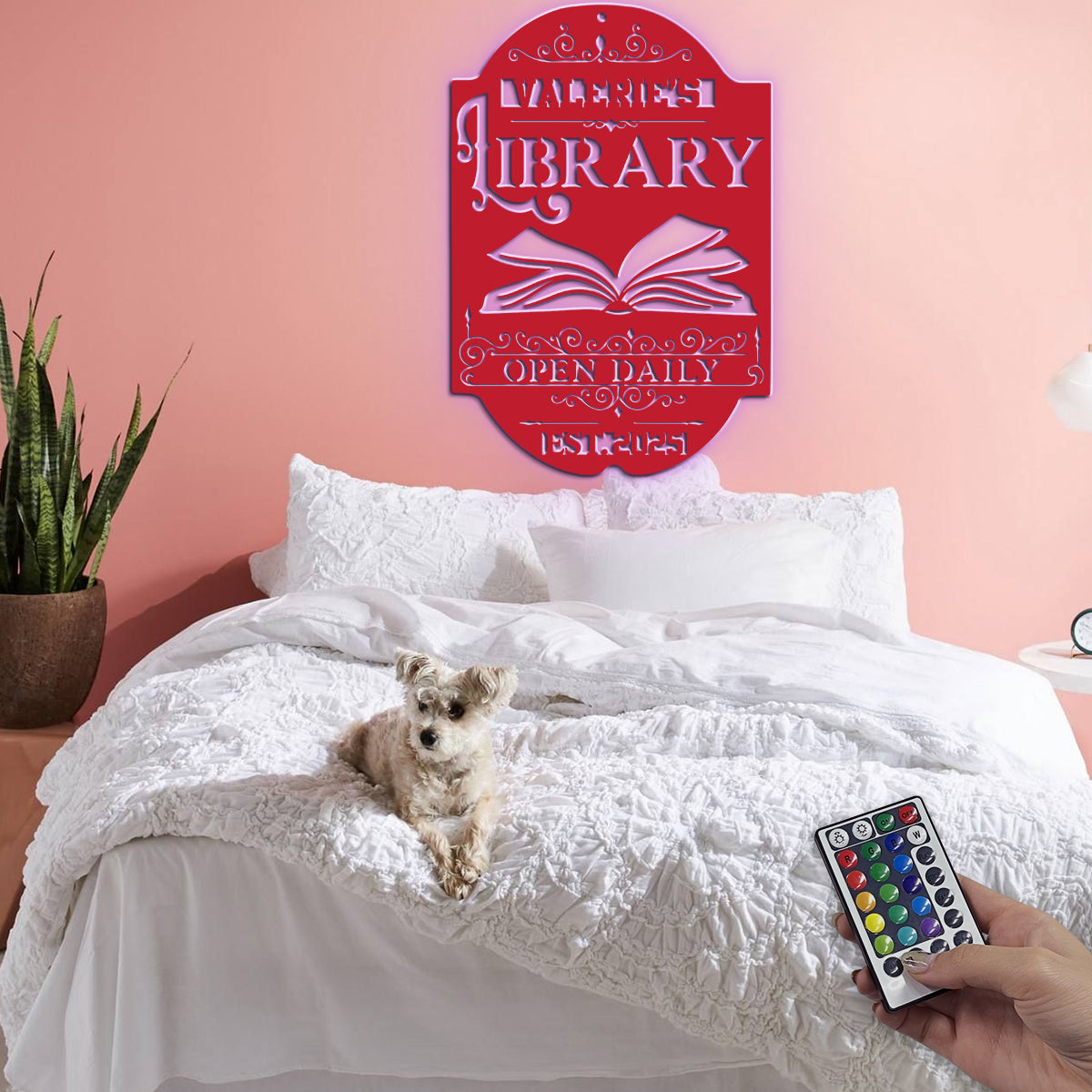 Your Library - Personalized Metal Wall Art Sign