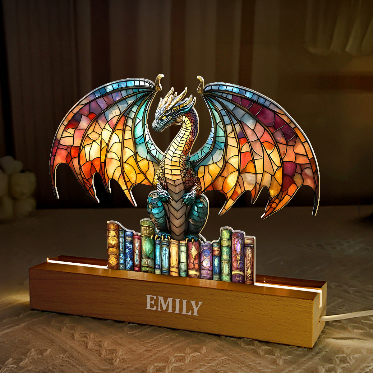 I'm A Bookdragon - Personalized Acrylic Plaque Night Light