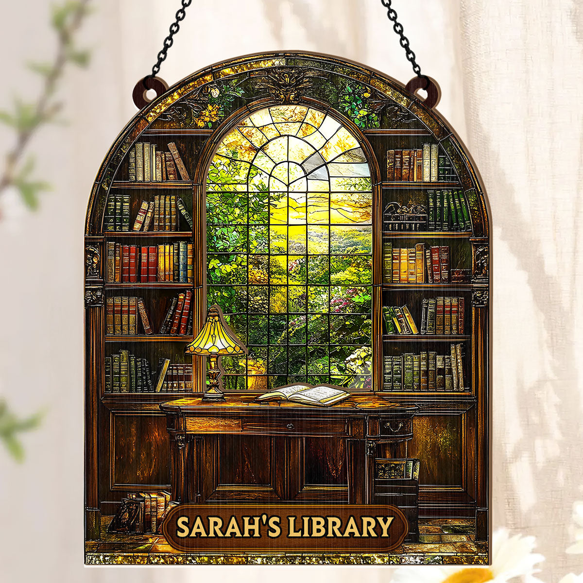 Your Library - Personalized Acrylic Suncatcher